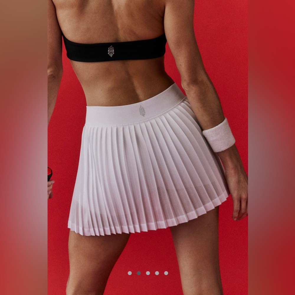 Free People Movement Rally Ruffle Mini Skirt in White - Picture 2 of 11